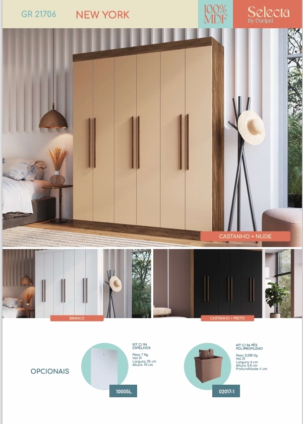 Roupeiro New York | 21706 | Doripel 0226