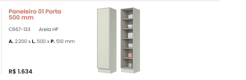 Cozinha  Fineze | Paneleiro 1 Porta | C667 | Henn 0126