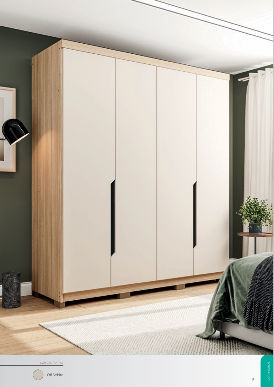 Roupeiro 4 Portas 180 | Politorno 0226  S/Espelho 1650,00 E Versão C/Espelho 2268,00