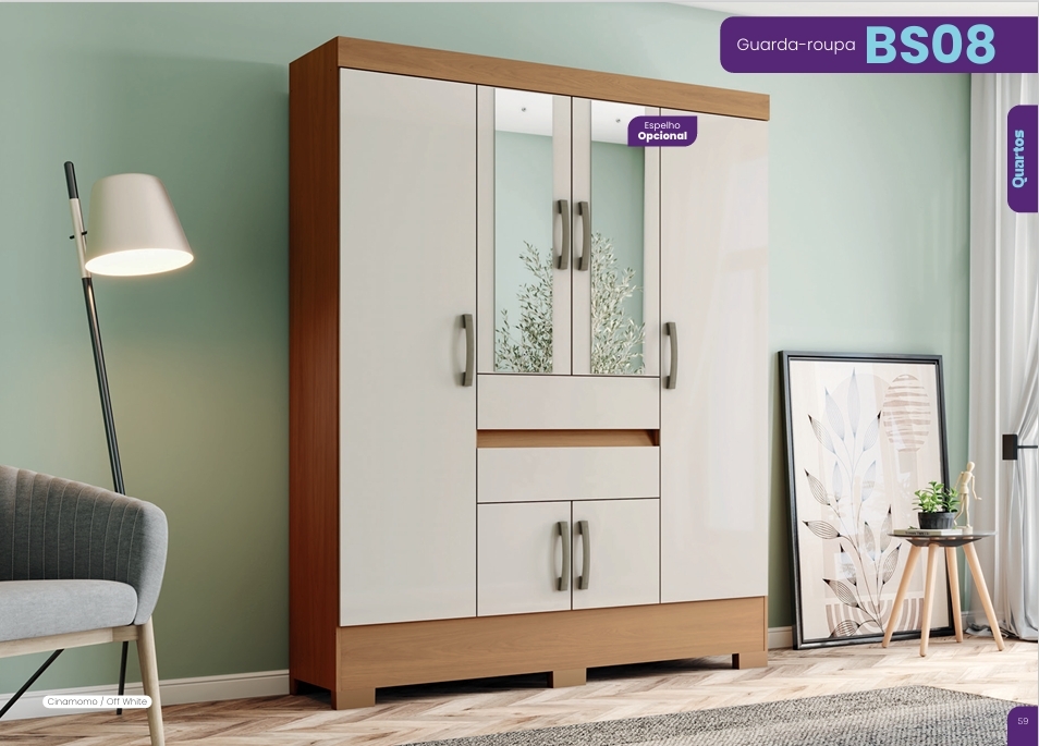 Roupeiro C/Espelho | BS08 | Briz 0126