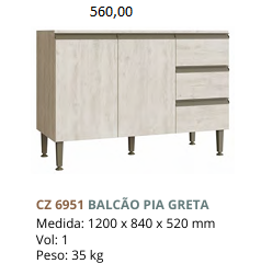 Cozinha Modulada Greta | Valor Das Peças Avulsas Acima De Cada Imagem Do Produto | Irm 0226   Confira !