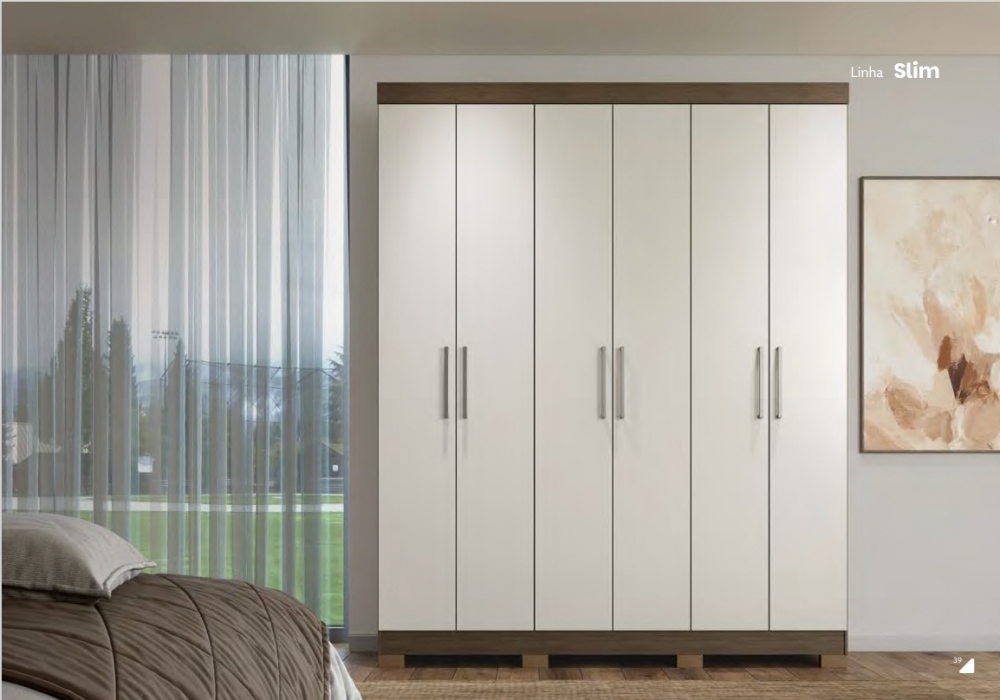 Roupeiro Sublime 6 Portas | Móveis Primavera 0226   S/Espelho 1050,00 E Versão C/Espelho 1310,00