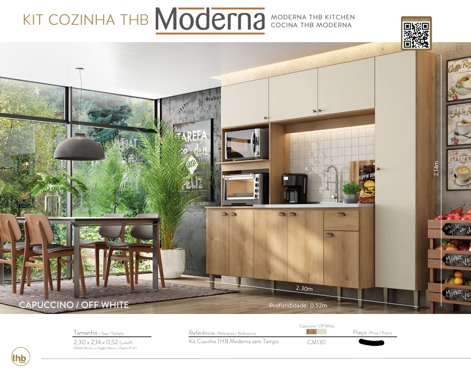  Cozinha Compacta Moderna | CM130 | Thb 0226
