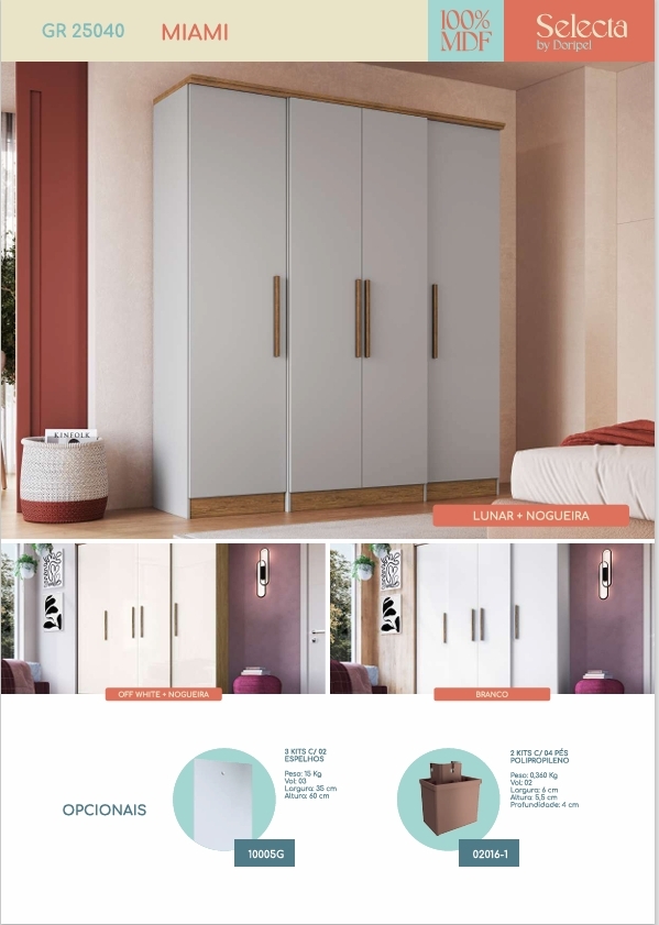 Roupeiro Miami | 25040 | Doripel 0226