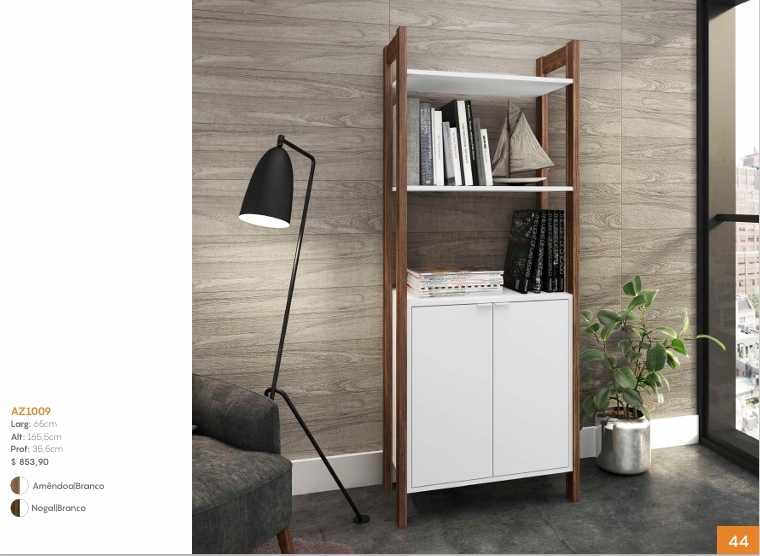 Armário 2 Portas 2 Prateleiras | AZ1009 | Tecnomobili 0226