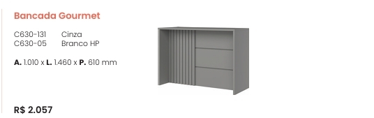 Cozinha Americana | Bancada Gourmet | C630 | Henn 0126