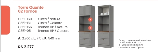  Cozinha Americana | Torre Quente 2 Fornos | C351 | Henn 0126