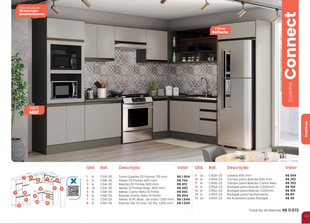 Cozinha  Connect | Cozinha Modulada | Henn 0126