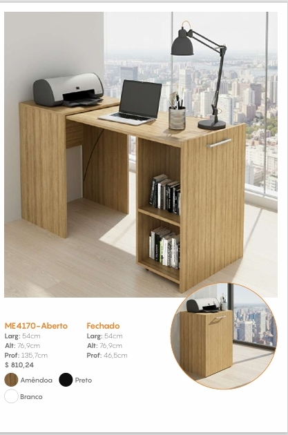 Escrivaninha Retrátil | ME4170 | Tecnomobili 0226