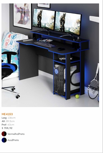 Mesa Gamer | ME4153 | Tecnomobili 0226