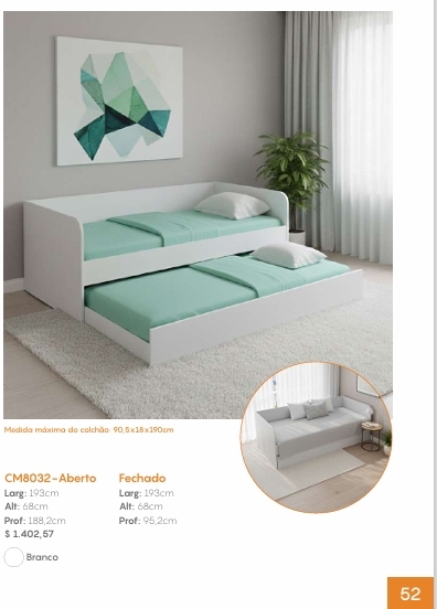 Bicama Solteiro | CM8032 | Tecnomobili 0226