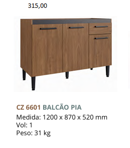 Cozinha Modulada Giovanna | Valor Das Peças Avulsas Acima De Cada Imagem Do Produto | Irm 0226   Confira! 