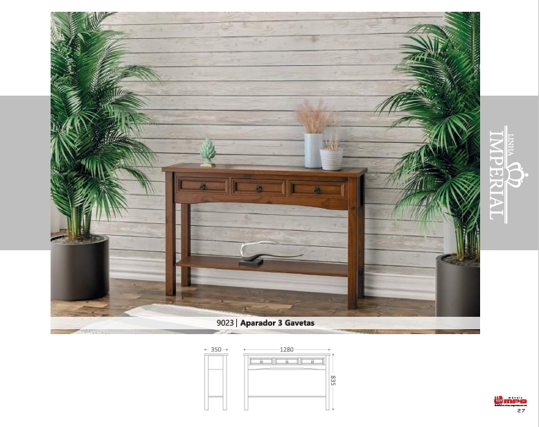 Aparador 3 Gavetas | 9023 | Linha Imperial | MPO 0126