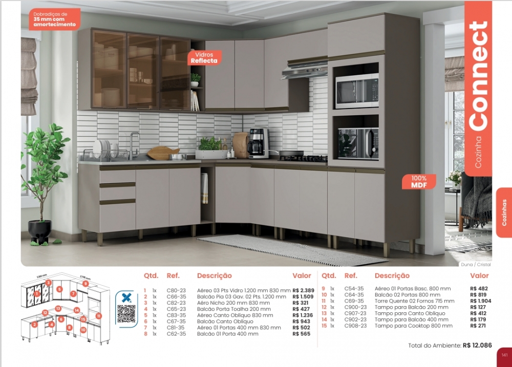 Cozinha Connect | Cozinha Modulada | Henn 0126