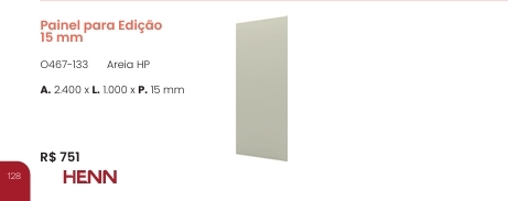 Cozinha  Fineze | Painel Para Edição 15 mm | O467 | Henn 0126