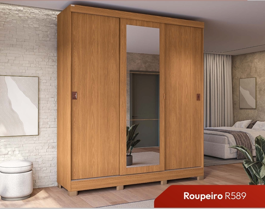Roupeiro 3 Portas | R589 | Kappesberg 0226  S/Espelho 1030,00  E Versão C/Espelho 1230,00
