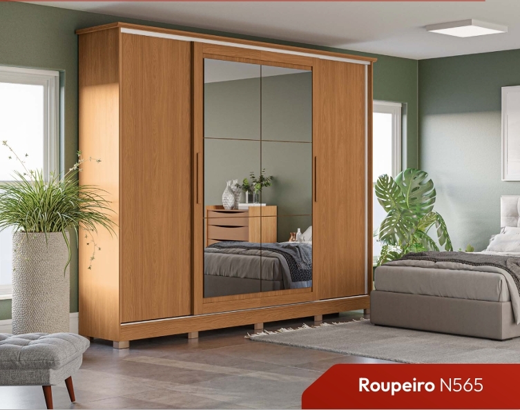 Roupeiro 4 Portas | N565 | Kappesberg 0226   S/Espelho 2198,00  E Versão C/Espelho 2650,00