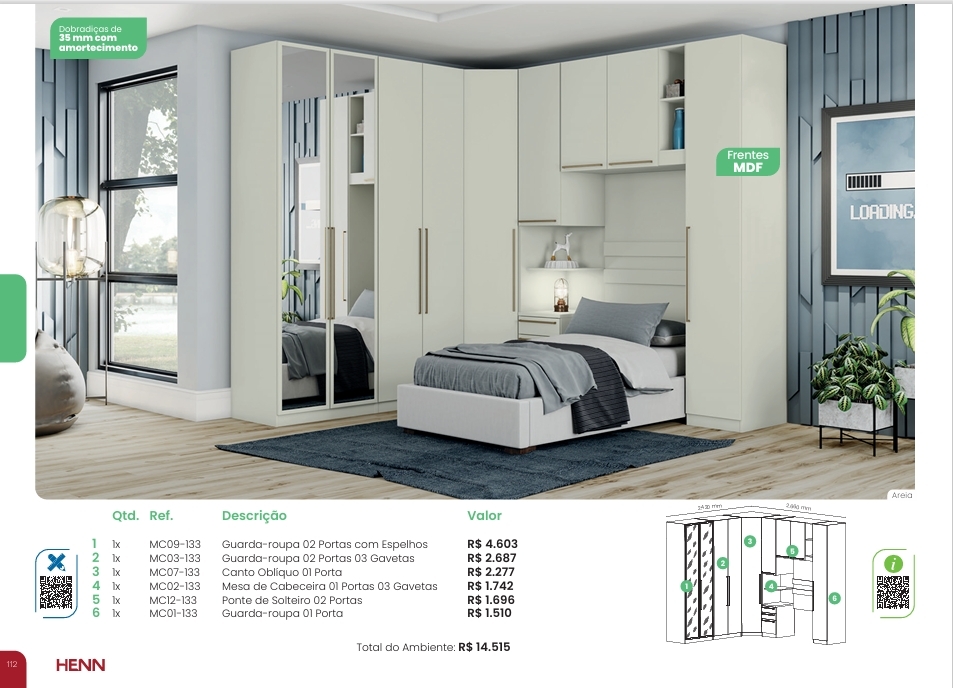Seletto Dormitório Modulado | Henn 0126