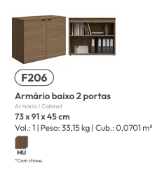 Armário Baixo 2 Portas | F206 | Kappesberg 0226