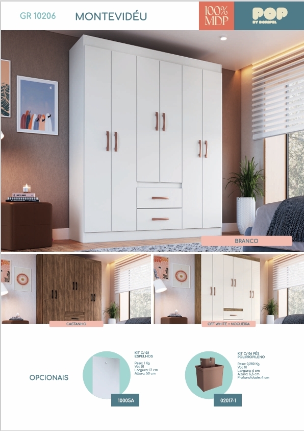Roupeiro Montevidéu | 10206 | Doripel 0226 
