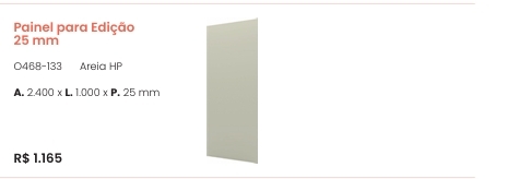 Cozinha  Fineze | Painel Para Edição 25 mm | O468 | Henn 0126