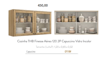 Cozinha Modulada Finesse | Valor Das Peças Avulsas Acima De Cada Imagem Do Produto | Thb 0226