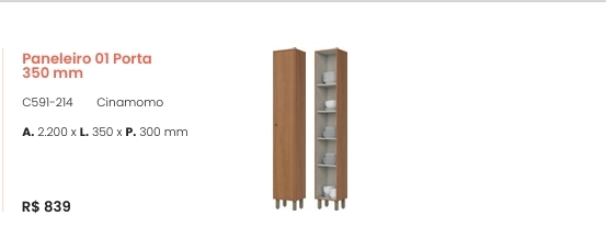 Cozinha  Venaly | Paneleiro 1 Porta | C591 | Henn 0126