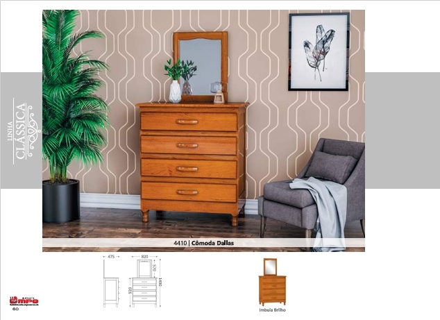 Cômoda Dallas | 4410 | Linha Clássica | MPO 0126