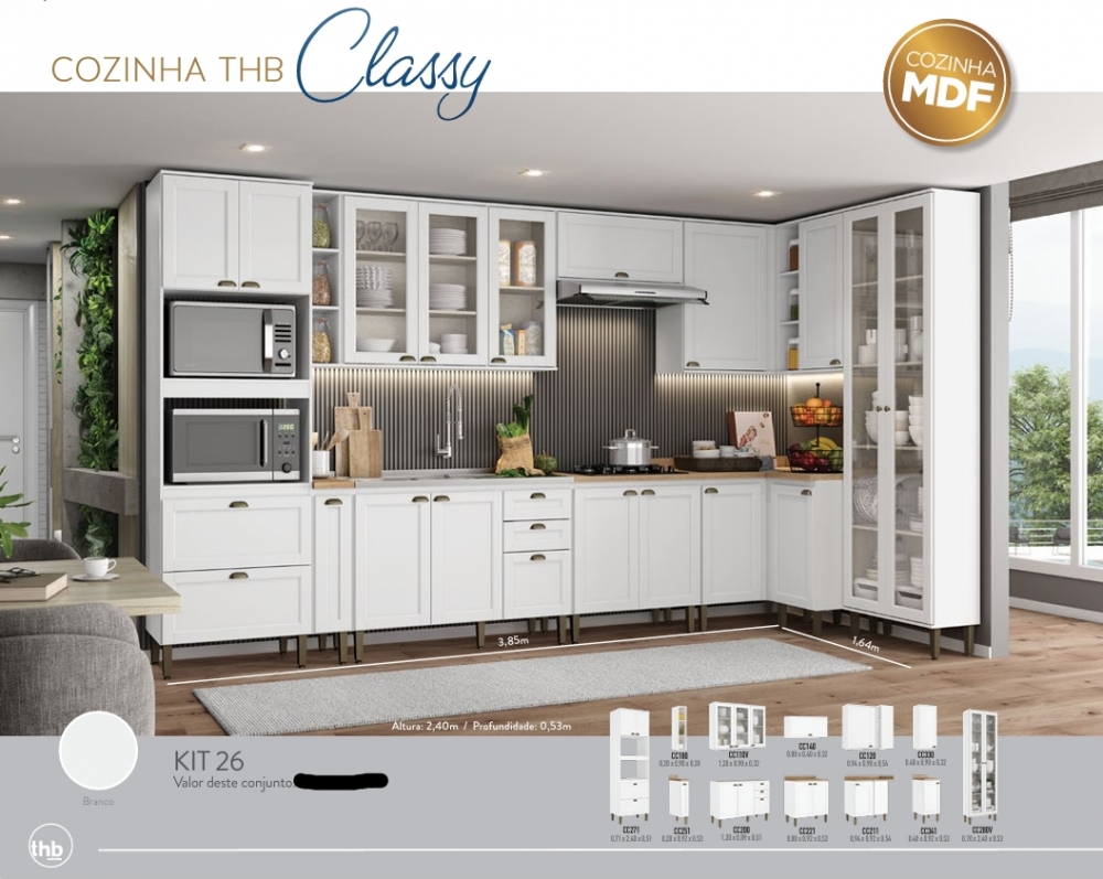Cozinha Modulada Classy | Thb 0226