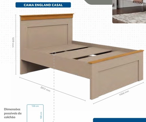 Cama England Casal | Móveis Primavera 0226