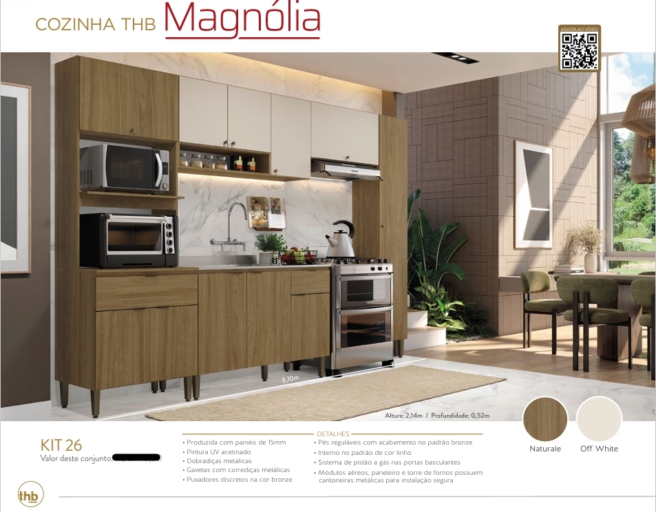 Cozinha Modulada Magnólia | Thb 0226