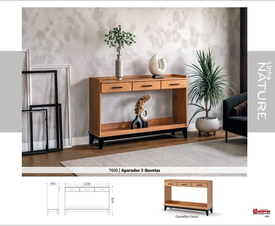 Aparador 3 Gavetas | 7600 | Linha Nature | MPO 0126