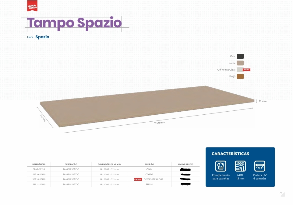 Tampo Spazio | Móveis Primavera 0226