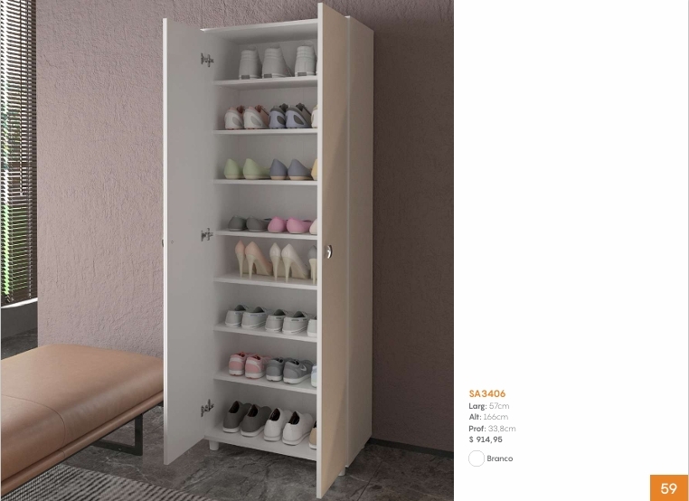 Sapateira C/2 Portas | SA3406 | Tecnomobili 0226