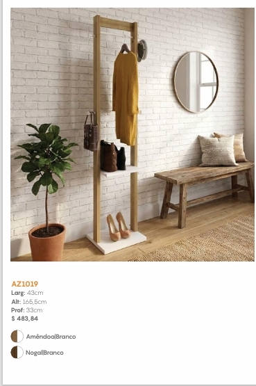 Cabideiro 1 Prateleira | AZ1019 | Tecnomobili 0226