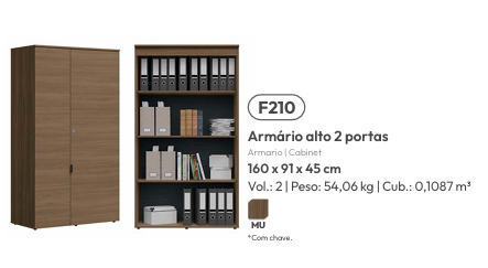 Armário Alto 2 Portas | F210 | Kappesberg 0226