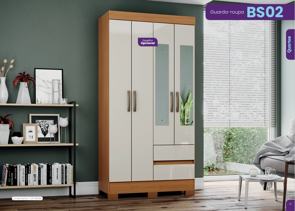 Roupeiro C/Espelho | BS02 | Briz 0126