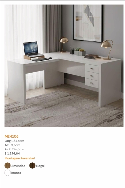 Escrivaninha De Canto | ME4106 | Tecnomobili 0226