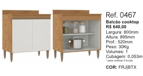 Sabrina | Balcão Cooktop | 0467 | Soluzione 0126