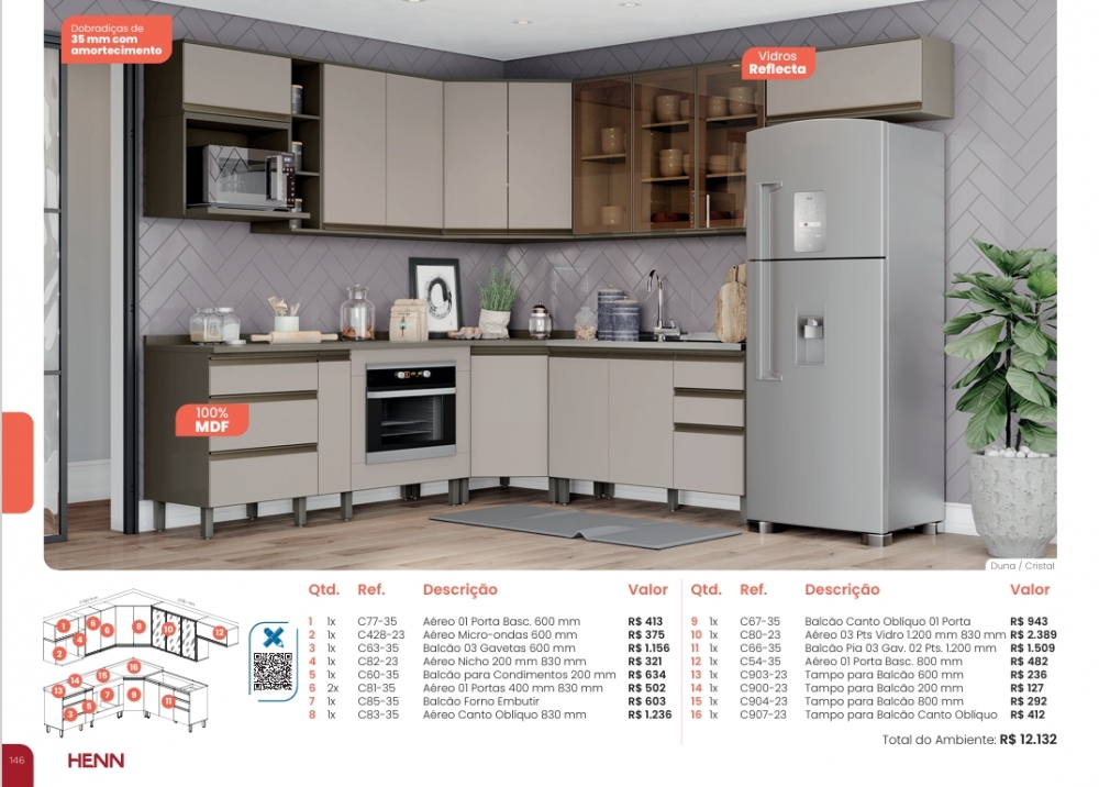 Cozinha  Connect | Cozinha Modulada | Henn 0126