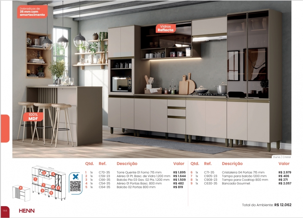 Cozinha  Connect | Cozinha Modulada | Henn 0126