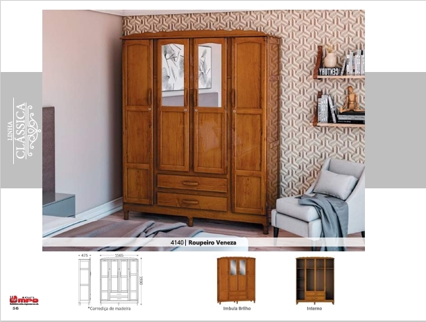 Roupeiro Veneza | 4140 | Linha Clássica | MPO 0126