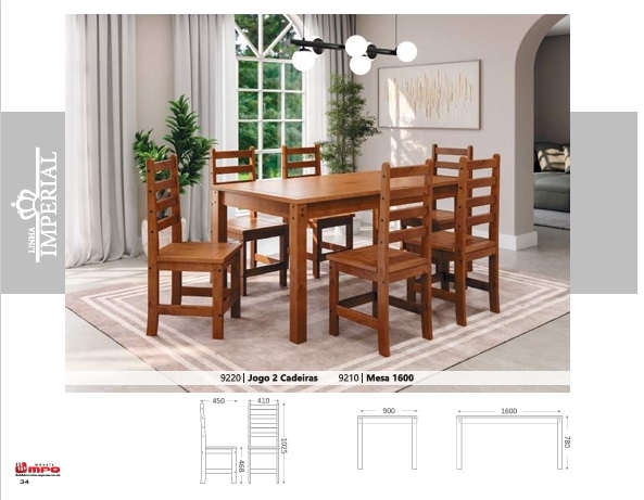 Mesa 1,60 | 9210 | Linha Imperial | MPO 0126