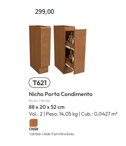 Cozinha Modulada Vibra | Valor Das Peças Avulsas Acima De Cada Imagem Do Produto | Kappesberg 0226  Confira !