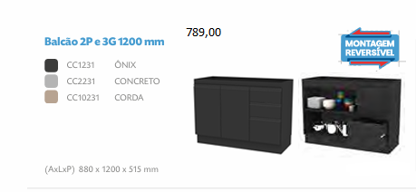 Cozinha Modulada Linha Da Casa | Valor Das Peças Avulsas Acima Da Imagem De Cada Produto | Móveis Primavera 0226     Confira !