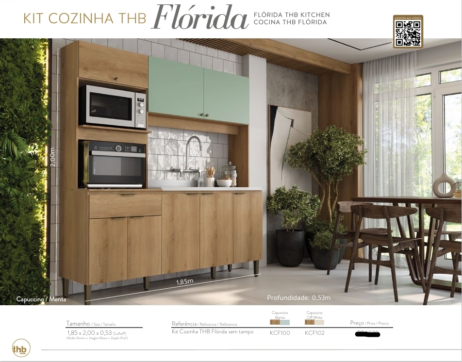 Cozinha Compacta Flórida | KCF100 - KCF102 | Thb 0226