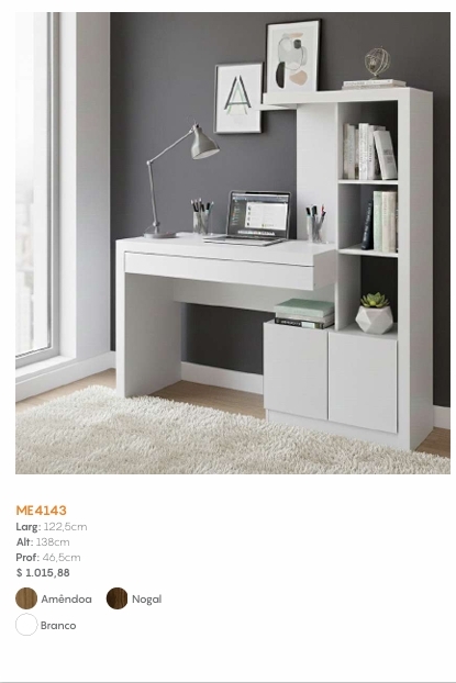 Escrivaninha C/Estante | ME4143 | Tecnomobili 0226