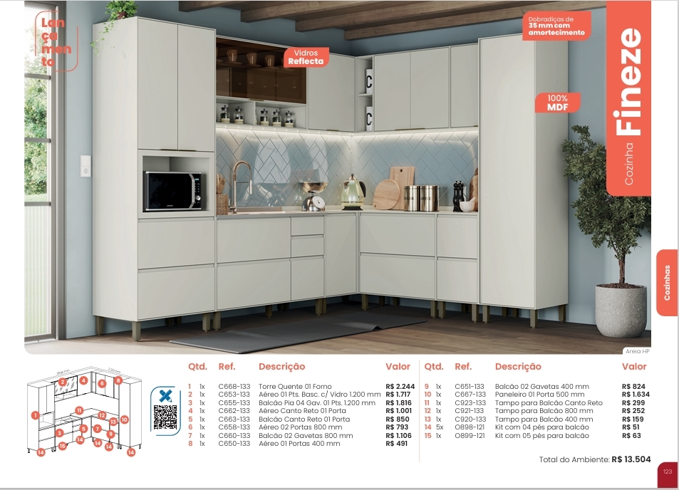 Cozinha  Fineze | Cozinha Modulada | Henn 0126