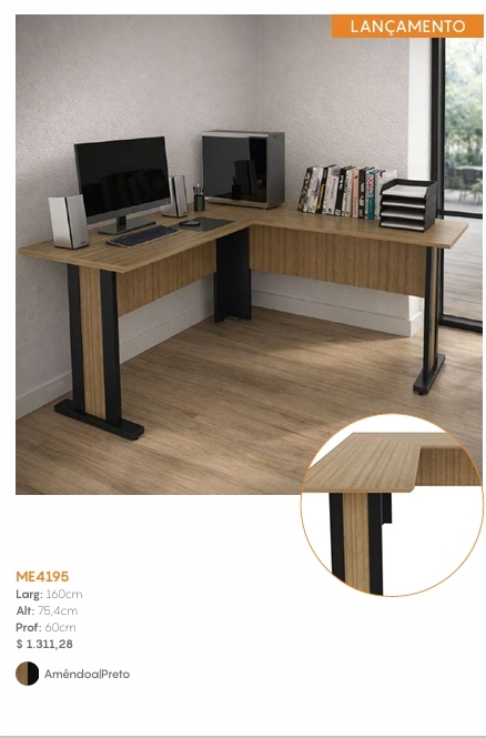 Escrivaninha De Canto | ME4195 | Tecnomobili 0226