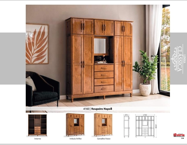 Roupeiro Napoli | 4160 | Linha Clássica | MPO 0126